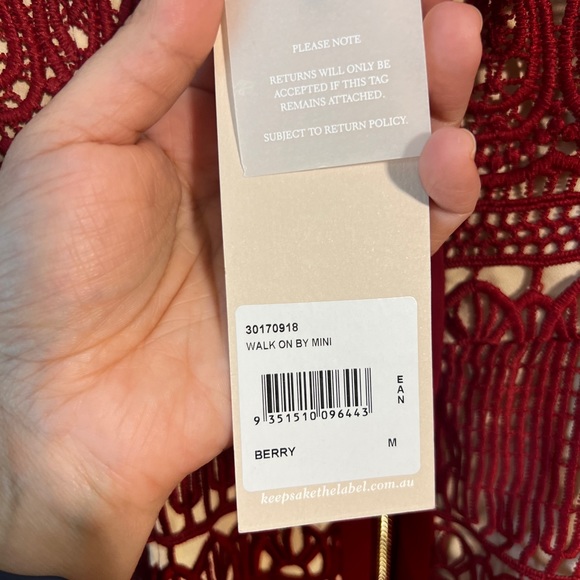 Keepsake “Walk on by Mini” dress - berry red - Picture 5 of 5